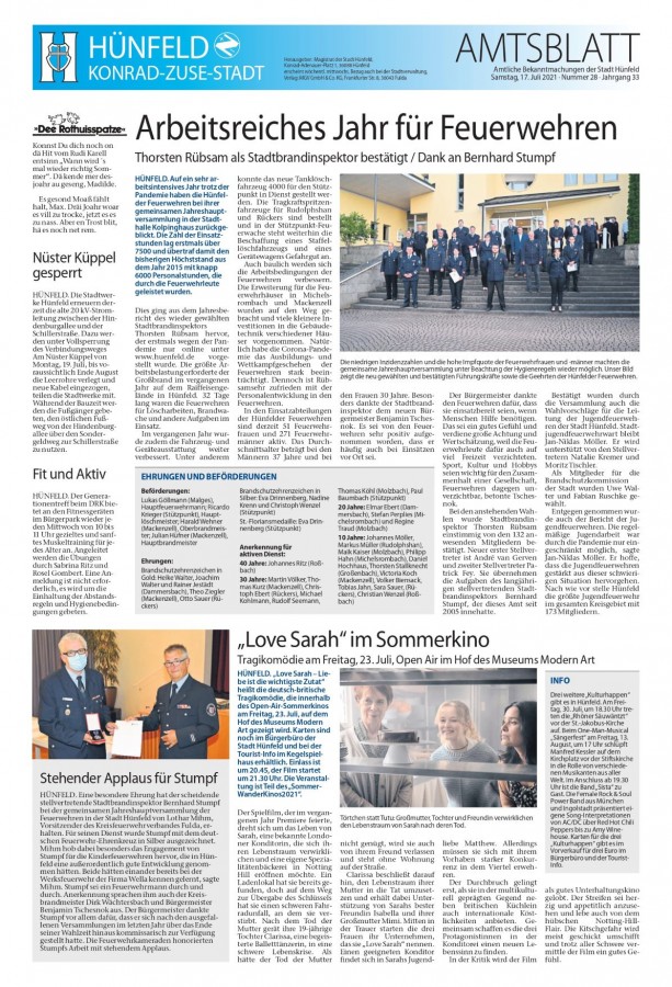 Amtsblatt vom 17.7.2021